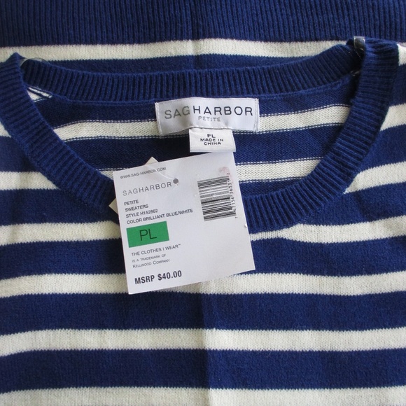 NWT - SAG HARBOR pretty sweater - sz PL - $40.00 - Picture 2 of 3